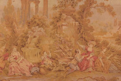 LARGE 18TH CENTURY FRAMED FRENCH TAPESTRY PANEL - ADDITIONAL PHOTO 2