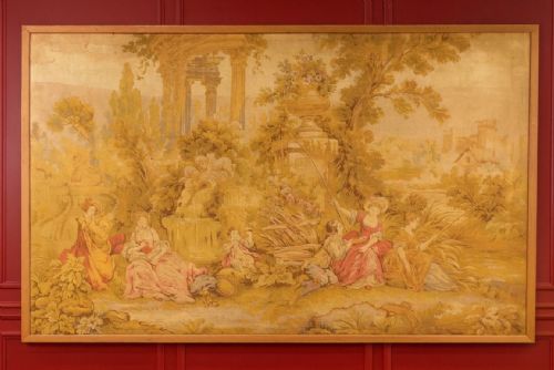 LARGE 18TH CENTURY FRAMED FRENCH TAPESTRY PANEL - ADDITIONAL PHOTO 5