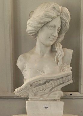 MID19THCENTURY NEOCLASSICAL BUST OF ERATO ONE OF THE NINE MUSES IN GREEK MYTHOLOGY
