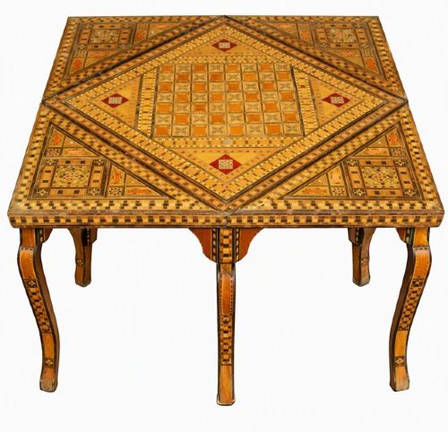 19th‑century Damascus Envelope Games Table