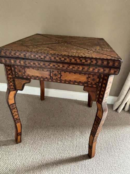 19th‑century Damascus Envelope Games Table