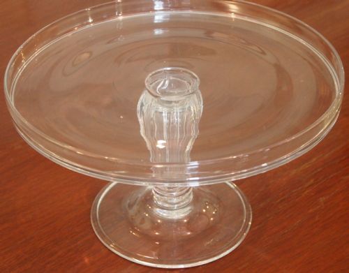 18th C Large Glass Tazza, Silesian Stem