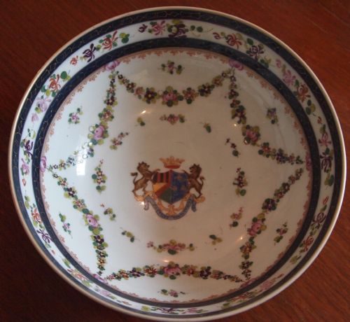 French Samson Porcelain, Armorial Bowl C1880