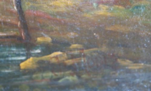 JOHN MOORE IPSWICH PAIR OF OILS ON BOARD COTTAGE SCENE - ADDITIONAL PHOTO 3