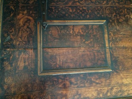 fig 1. 16th Century Venetian Cedarwood Cassone or Marriage Chest