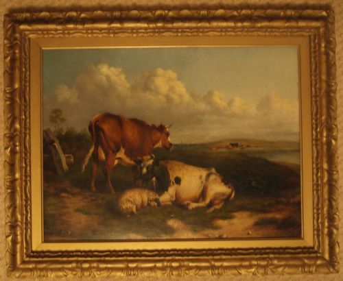 fig 1. Circle Thomas Sidney Cooper 1803-1902 Cattle and Sheep on Canterbury Marshes