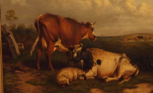 fig 2. Circle Thomas Sidney Cooper 1803-1902 Cattle and Sheep on Canterbury Marshes