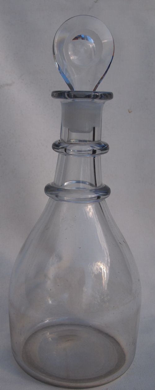 Early 19th C Mallet Shaped Wine Decanter