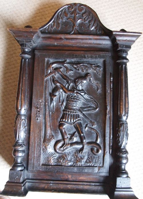Late 18th C Dutch Oak Wall Cabinet