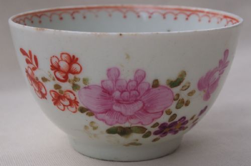 Lowestoft Porcelain Tea Bowl 'Curtis' 1785