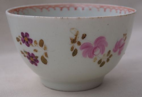 fig 1. Lowestoft Porcelain Tea Bowl 'Curtis' 1785