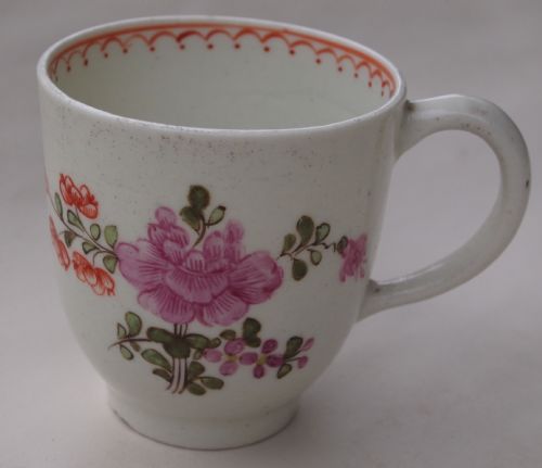 Lowestoft Porcelain Coffe Cup 'Curtis' C1785