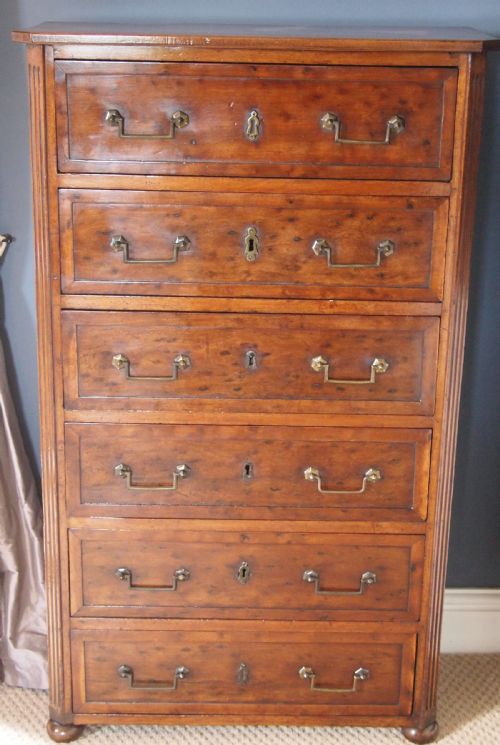 19th Century French Fruitwood Tall Boy