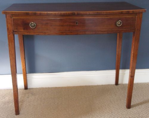19th C Mahogany Bow Front Side Table