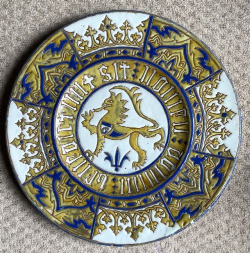 19th Century Faience Armorial Charger