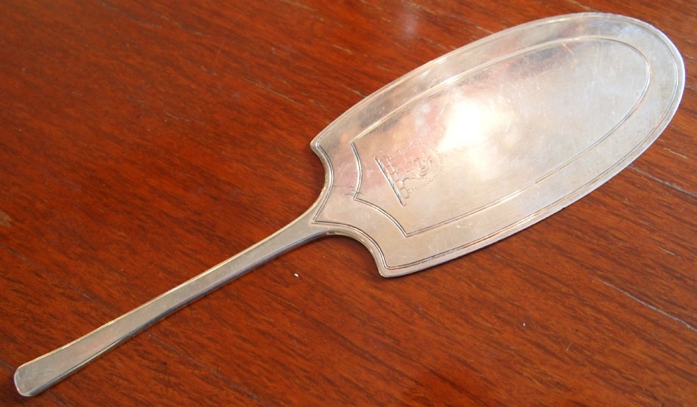 Georgian III Silver Croupier Card Turner or Paddle