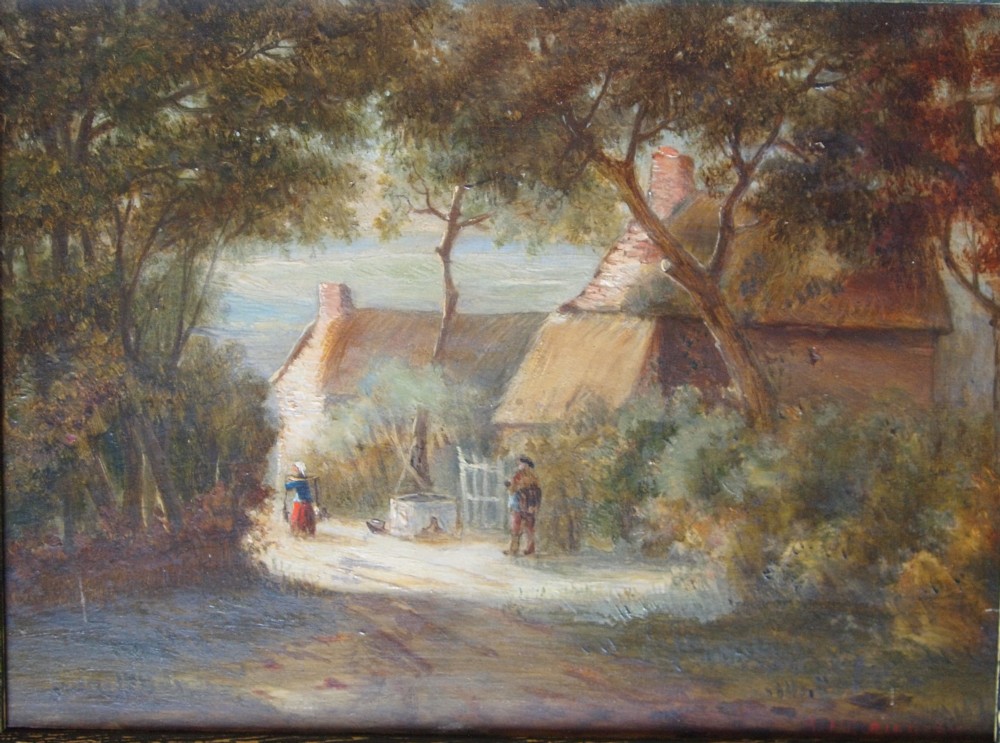 Signed Early 19th C Dutch School Oil on Board 