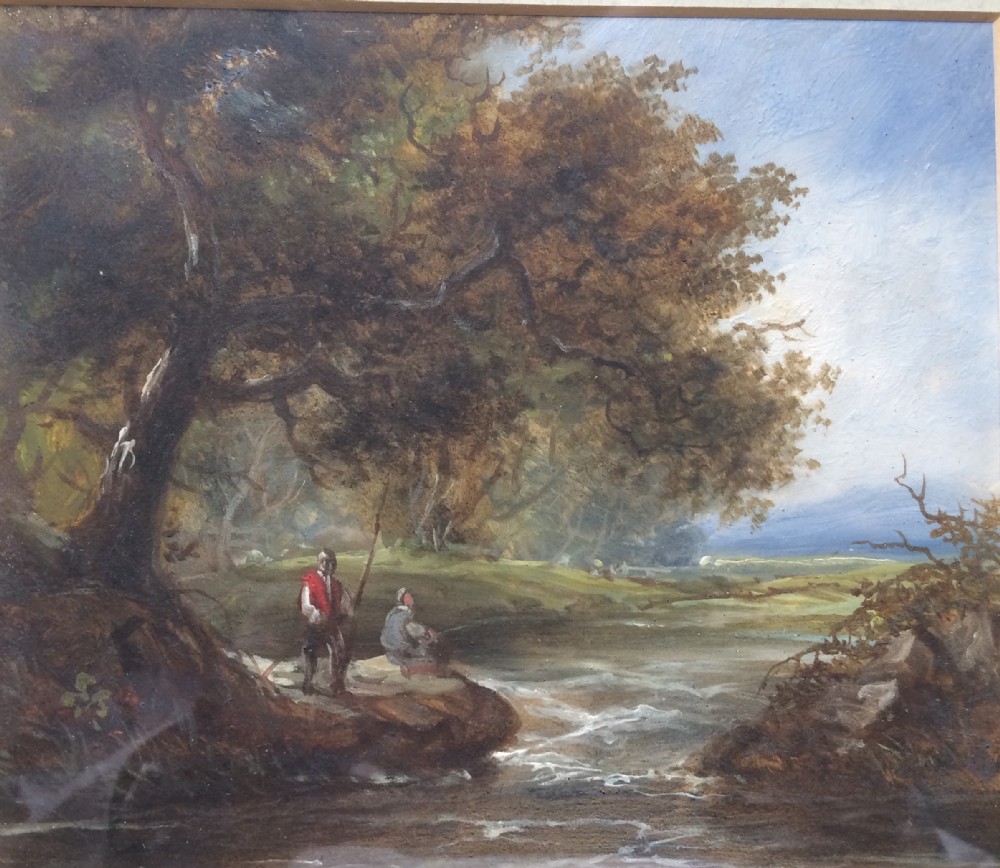 Joseph Horlor Fl1834-1866, Fishermen by a Stream PROVENANCE Agatha Christie
