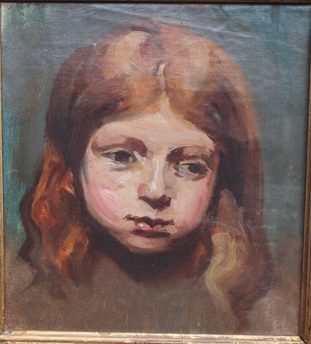 Portrait of a Red Haired Girl - Alfred John Billinghurst RBA 1880-1963