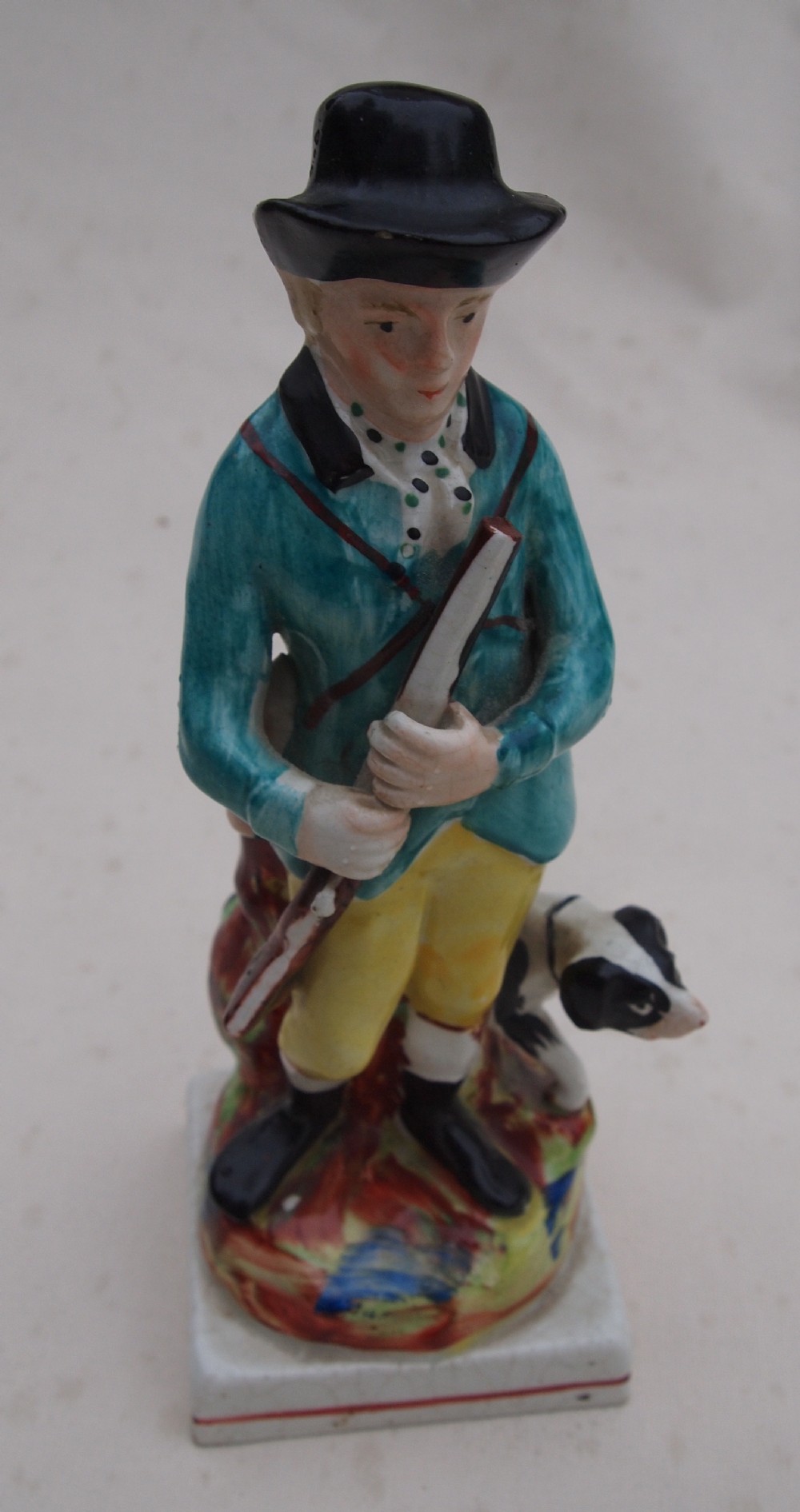 A 19th C Staffordshire Figure - The Hunter and Dog