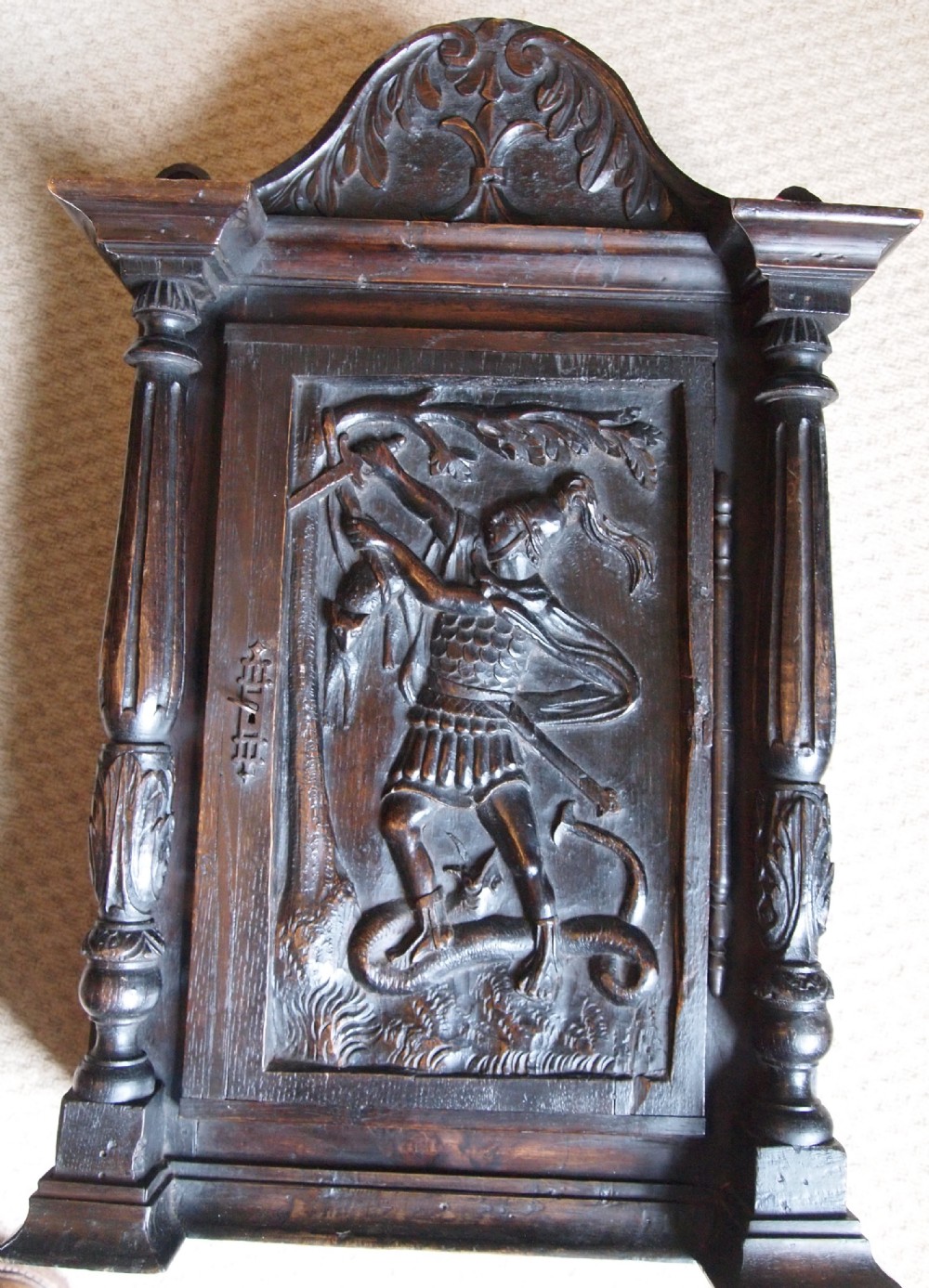 Late 18th C Dutch Oak Wall Cabinet