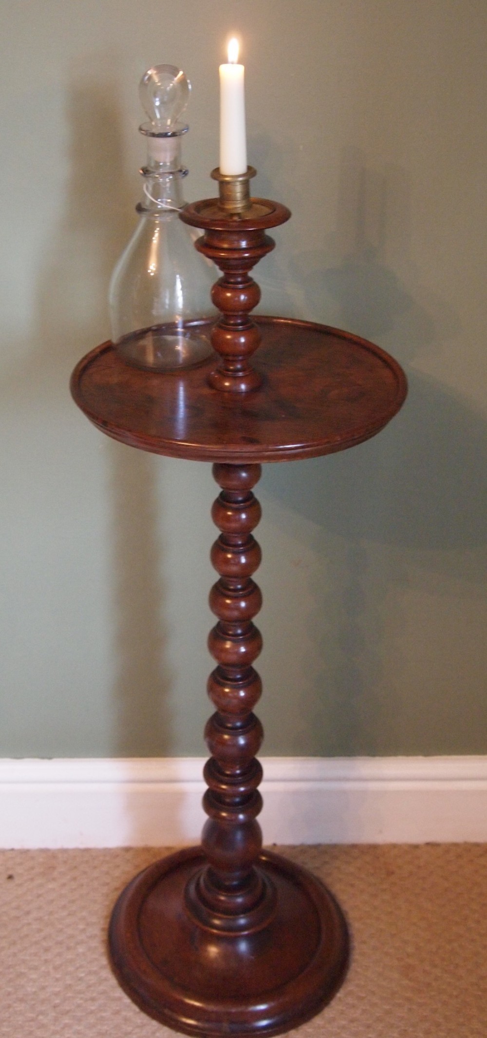 Oak Wine Table Candle Stand, C1800