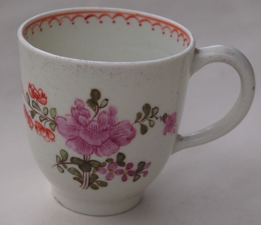 Lowestoft Porcelain Coffe Cup 'Curtis' C1785