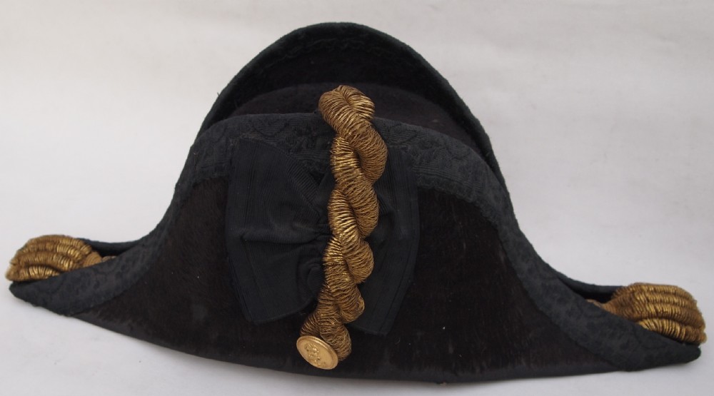A Naval Lieutenant's Bicorn Hat C1900 & Tin Hat Box View II