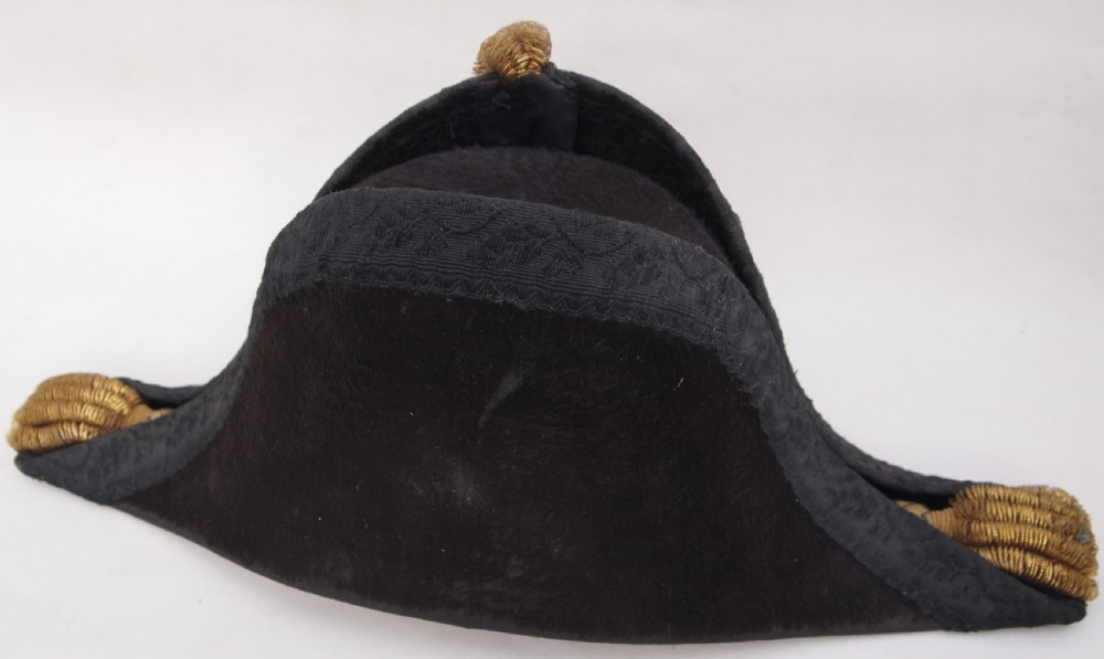 A Naval Lieutenant's Bicorn Hat C1900 & Tin Hat Box View III