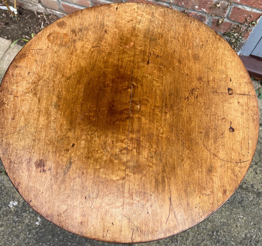 William IV Maple Country Side Table Circa 1835 View V