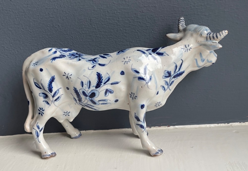 19th French Desvres Faience Cow View II