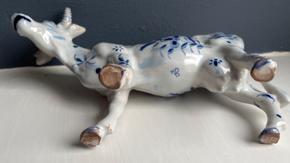 19th French Desvres Faience Cow View III