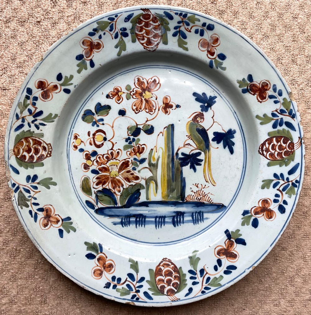 Lambeth Delft Charger Circa 1750