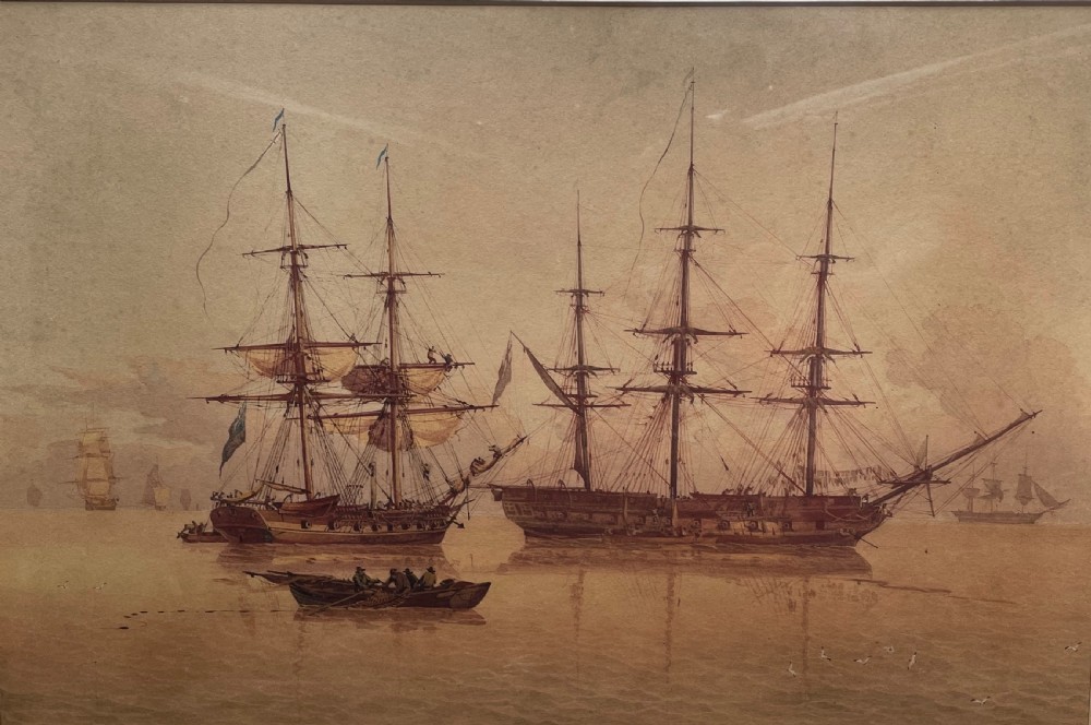 Naval Vessels at Anchor - William Joy 1803-1867