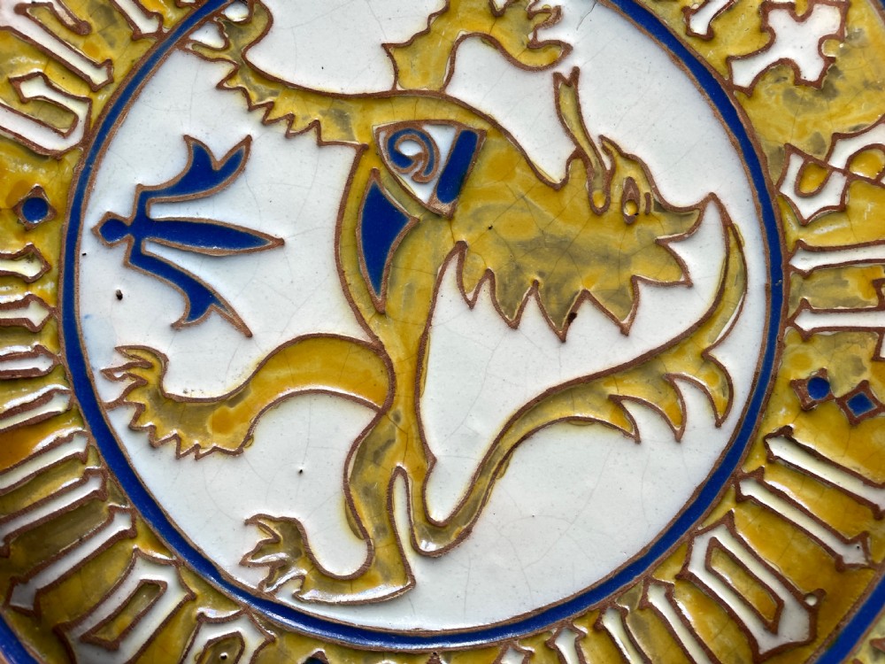 19th century faience armorial charger View II