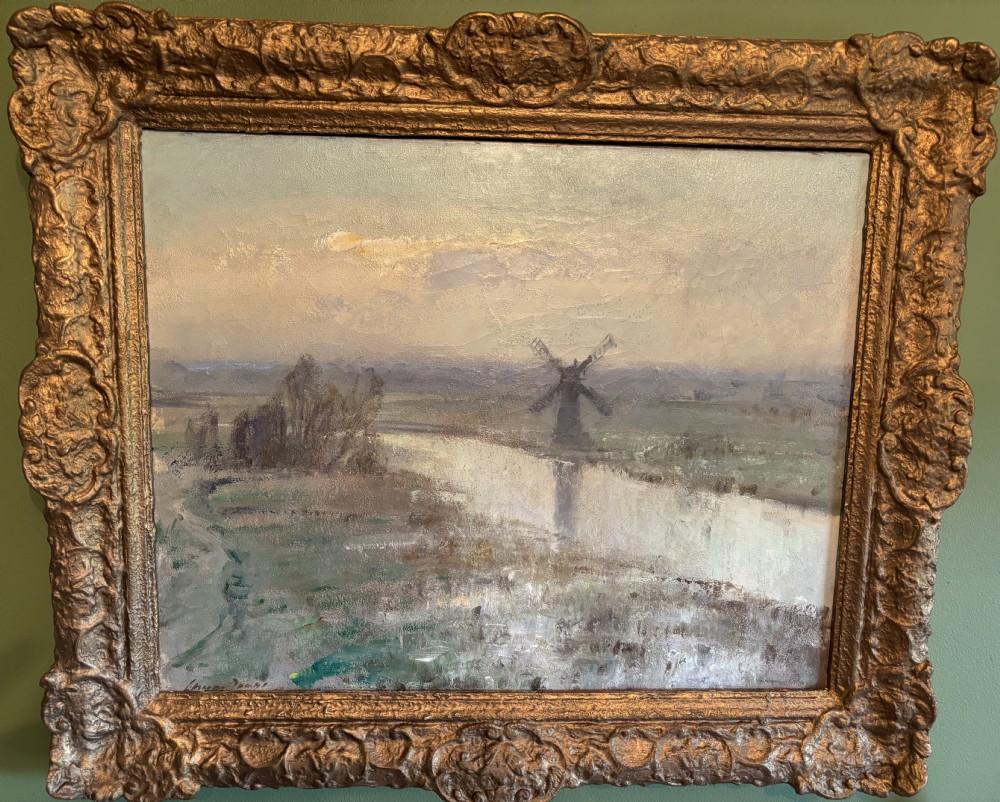 Edward Seago 1910-1974: Flooded Marsh & Windpump