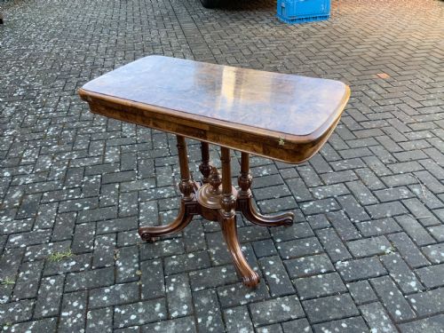 Burr walnut table