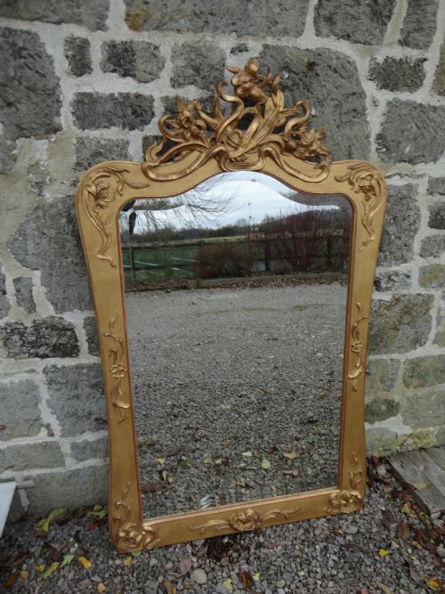 Art Nouveau Giltwood Mirror