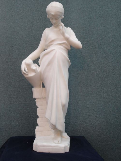 Italian Alabaster Sculpture of a Female Figure