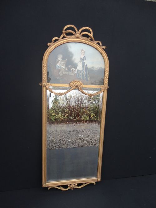 French Gilt Trumeau Mirror