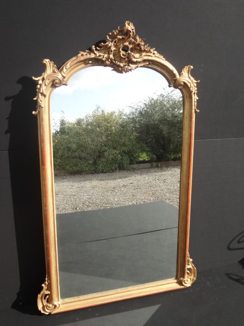 French Gilt Overmantle Mirror