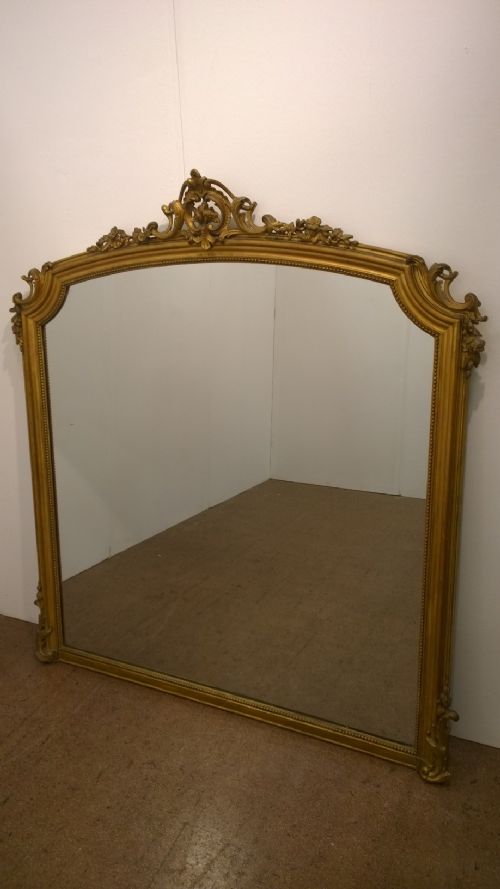 French Gilt Overmantle Mirror