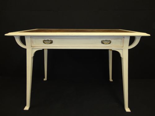 French Painted Art Nouveau Writing Table