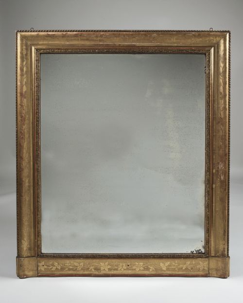 Late 19th Century French Etched Overmantle Mirror