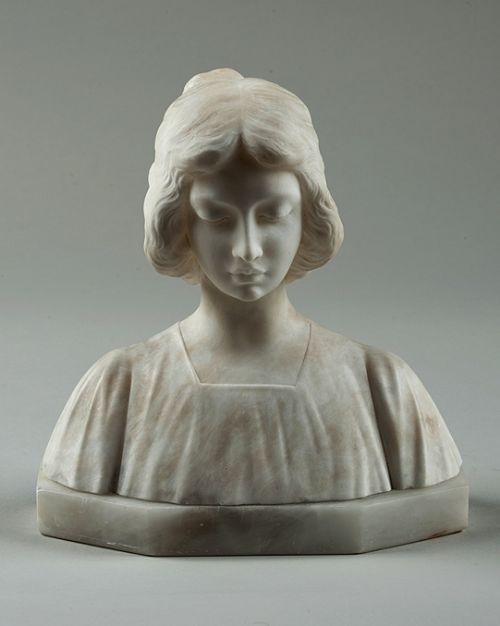 Italian Carved Alabaster Sculpture, Signed Pozzi