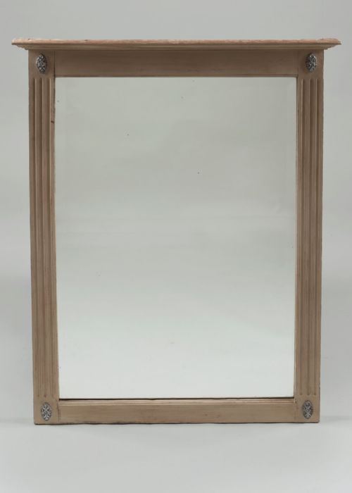 French Painted Overmantle Mirror