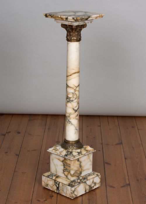 Late 19th Century Italian Breccia Di Carrara Marble Column
