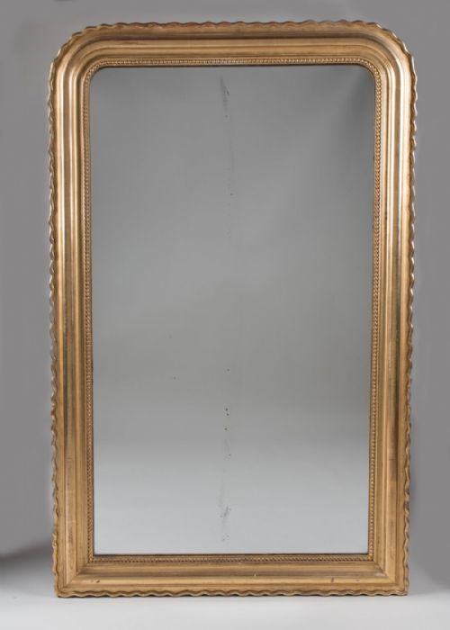 Late 19th Century French Gilt Overmantle Mirror with Its Original Glass