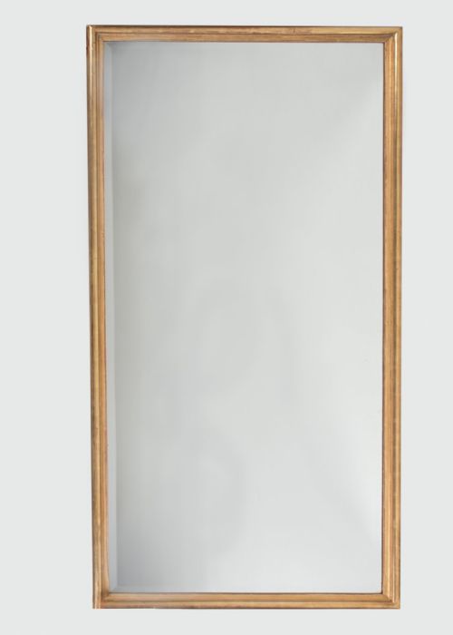 19th Century Large French Gilt Overmantle Mirror with Its Original Bevelled Glass