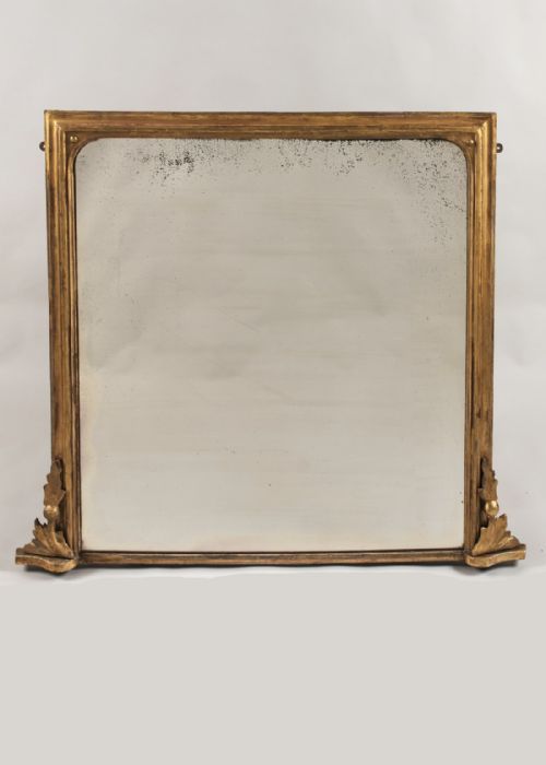 Late 19th Century English Gilt Overmantle Mirror